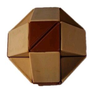 Vintage Original Magic Rubik Snake Puzzle Old Game Toy 80's